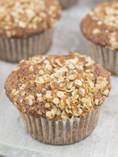 Muffins integrales de tarta de zanahoria