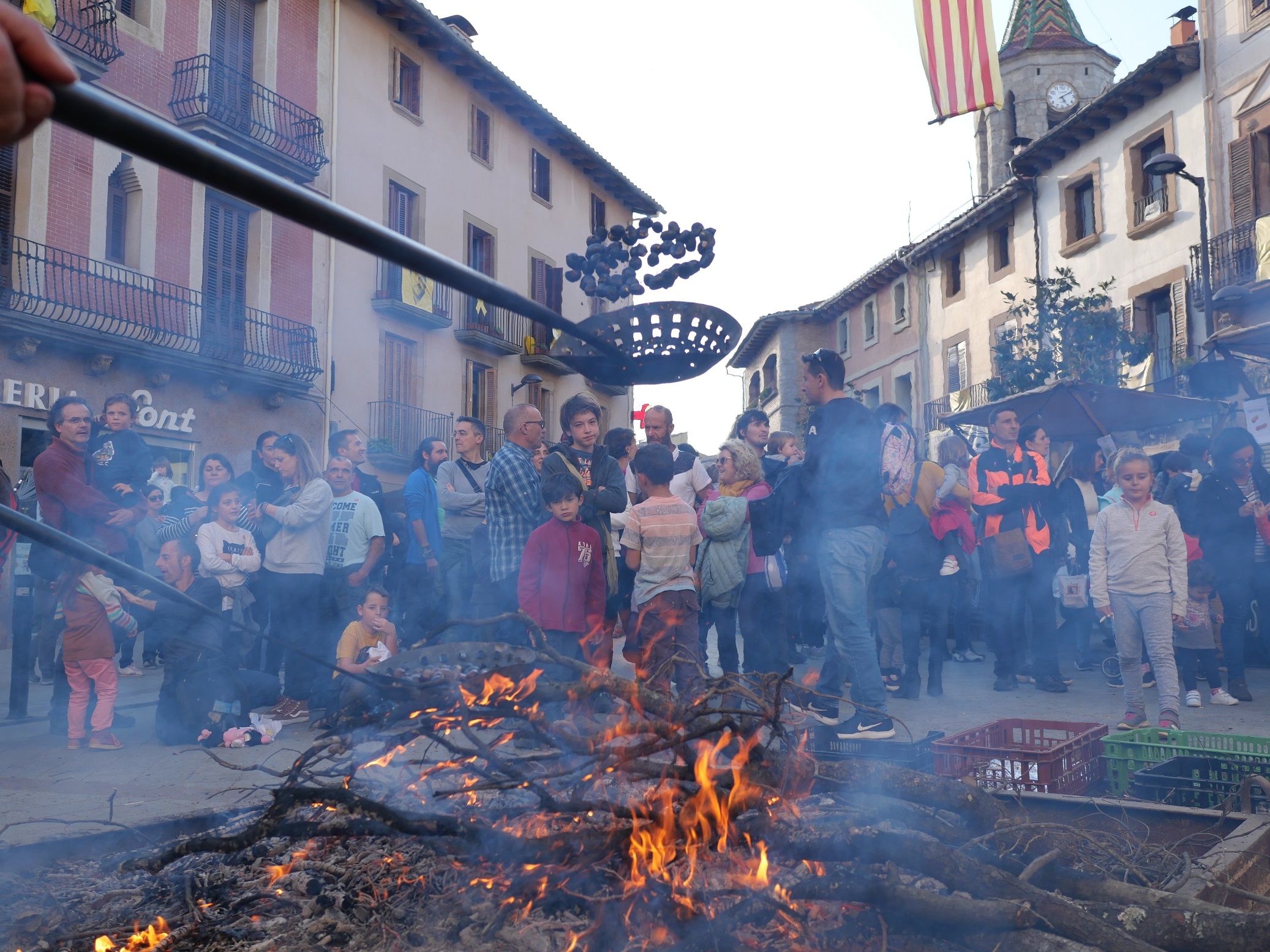 Cuinat de castanyes a la Fira de la Castanya de Viladrau