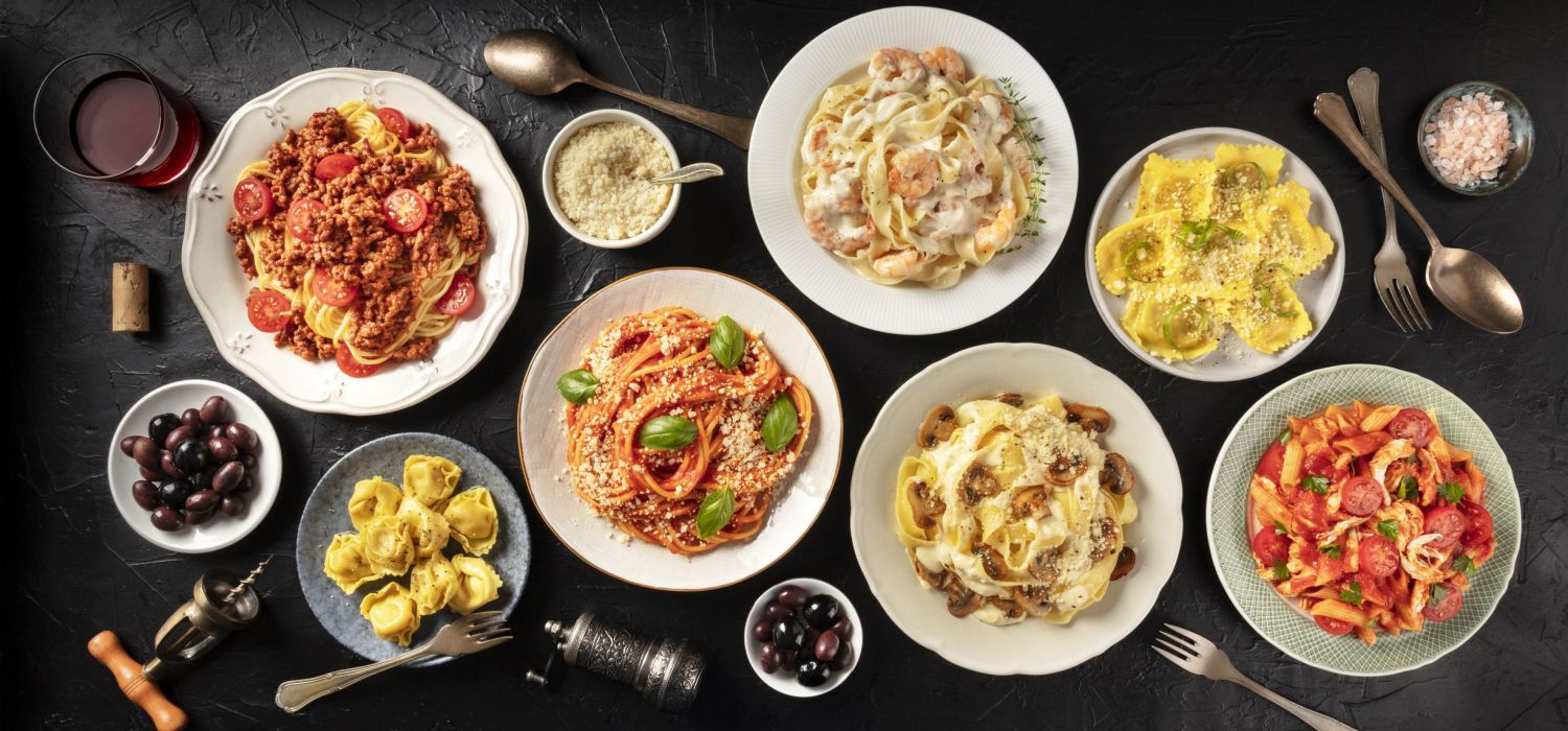 Plats variats de pasta