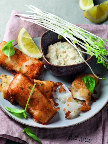 Bacalao crujiente con salsa tàrtara