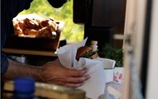 Hamburguesa para degustar a pie de calle