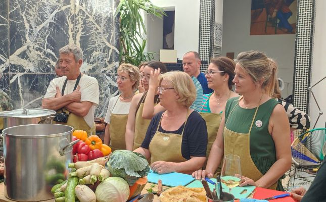 Durant el Showcooking amb Najat Kaanche