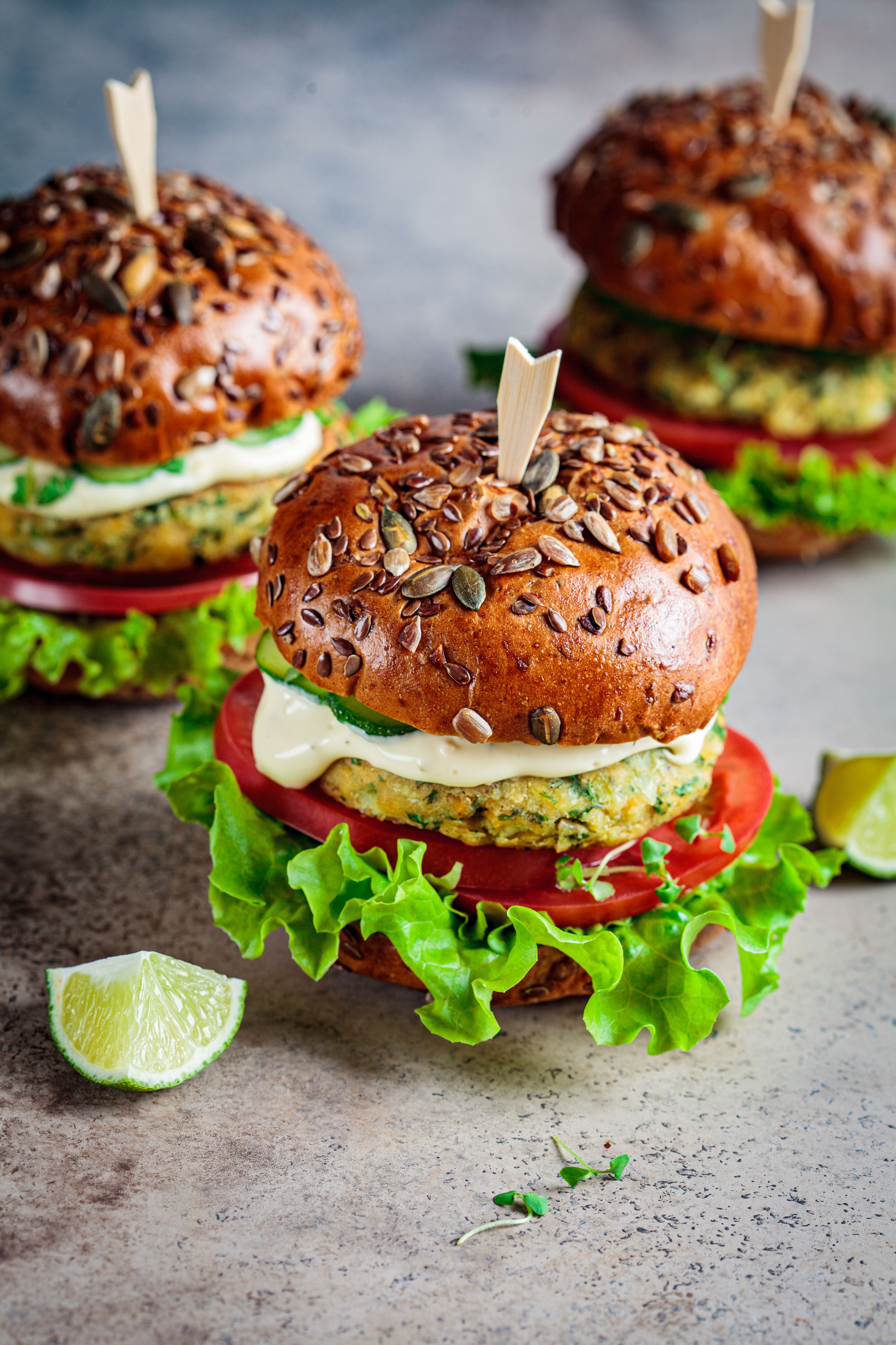 Hamburguesa vegana de falàfel