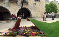 Uno de los jardines decorados de Girona, Tiempos de Flores de la edición pasada
