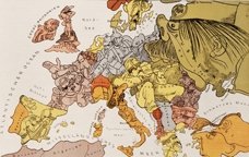 Mapa satíric d'Europa al 1914