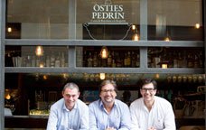 Jaume Muedra, Ramón Pascual i Chino Odena al seu restaurant