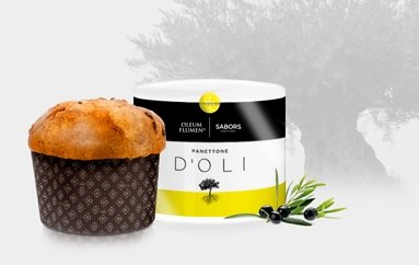 Nueve panettone con aceite de oliva virgen