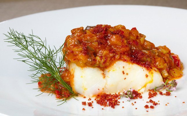 Bacalao con 'samfaina'