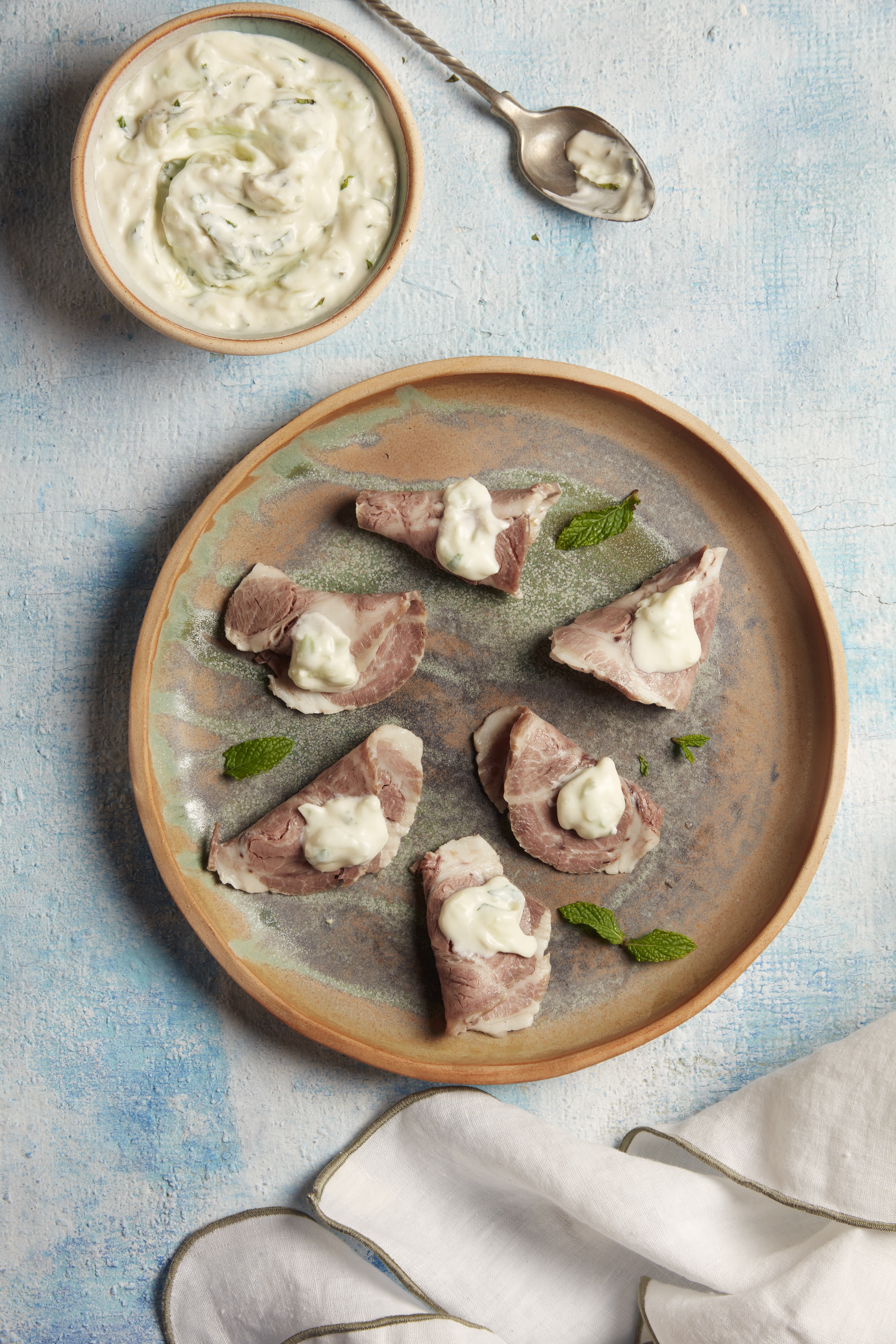 Rellom de porc amb tzatziki