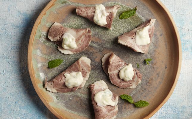 Rellom de porc amb tzatziki