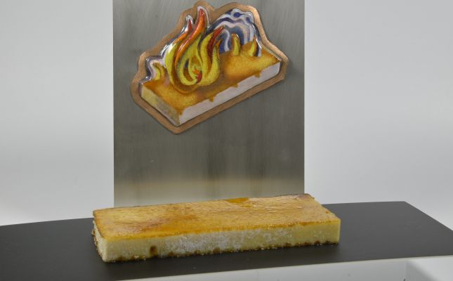 Torró de crema cremada de la pastisseria Noguera Pastissers