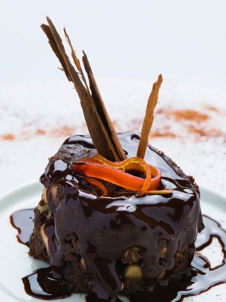 Postres con chocolate negro