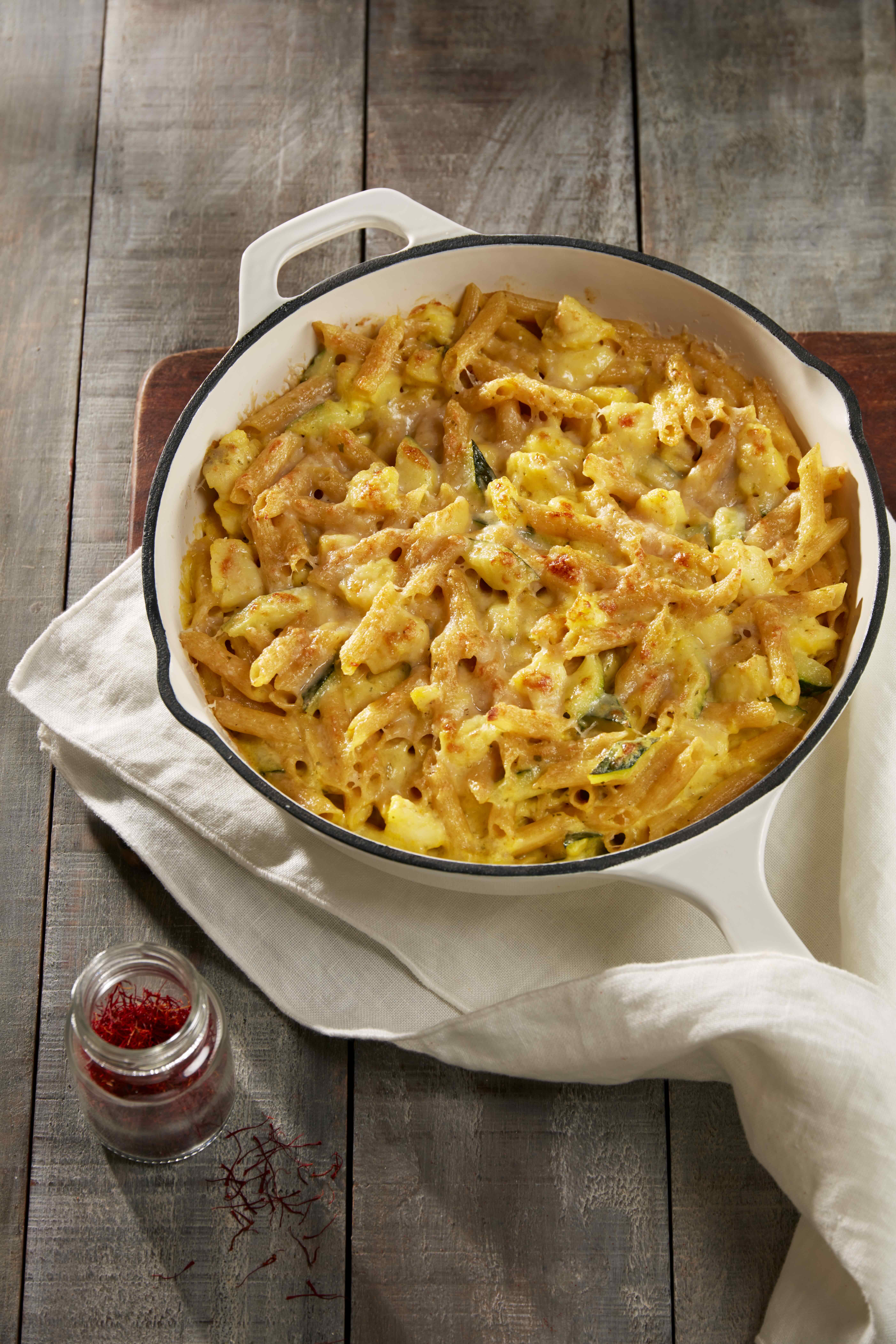 Macarrons amb rap i safrà