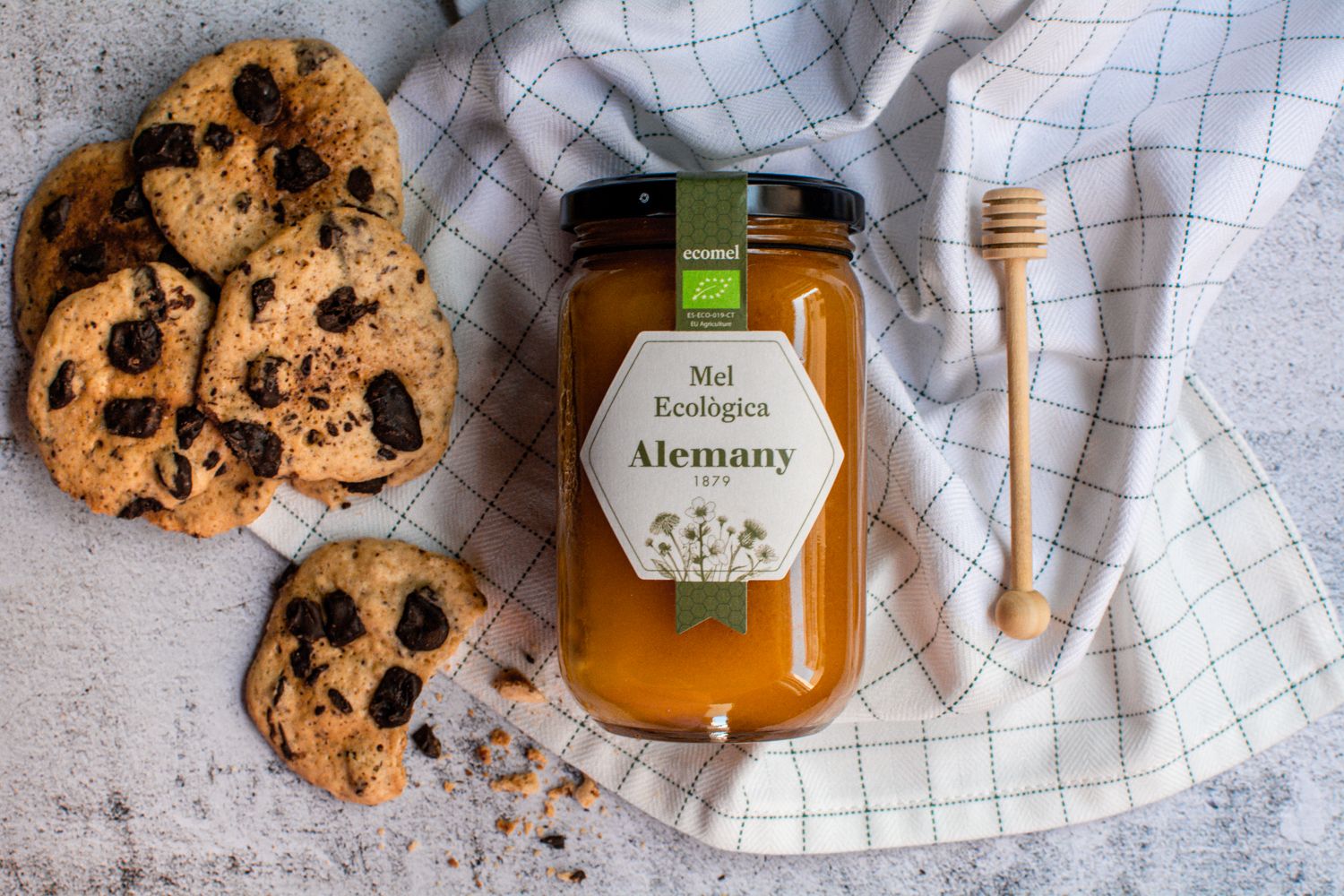 Galetes de xocolata amb mel ecològica