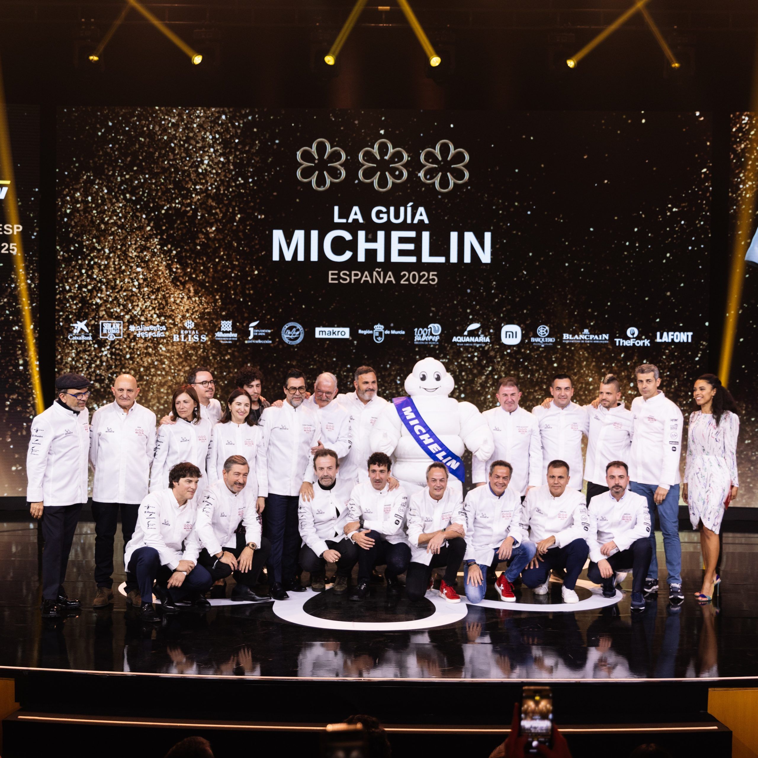 Fotografia de família dels triestrellats espanyols