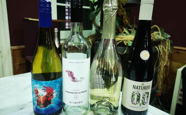 Els quatre vins que es van tastar al Celler de Gelida