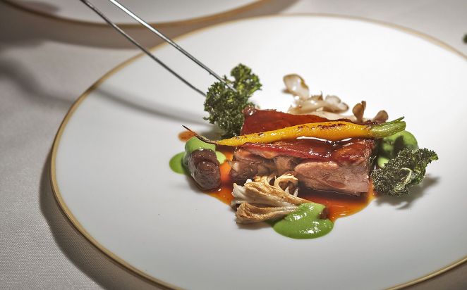 Un dels plats del Lluerna Un dels plats del Lluerna