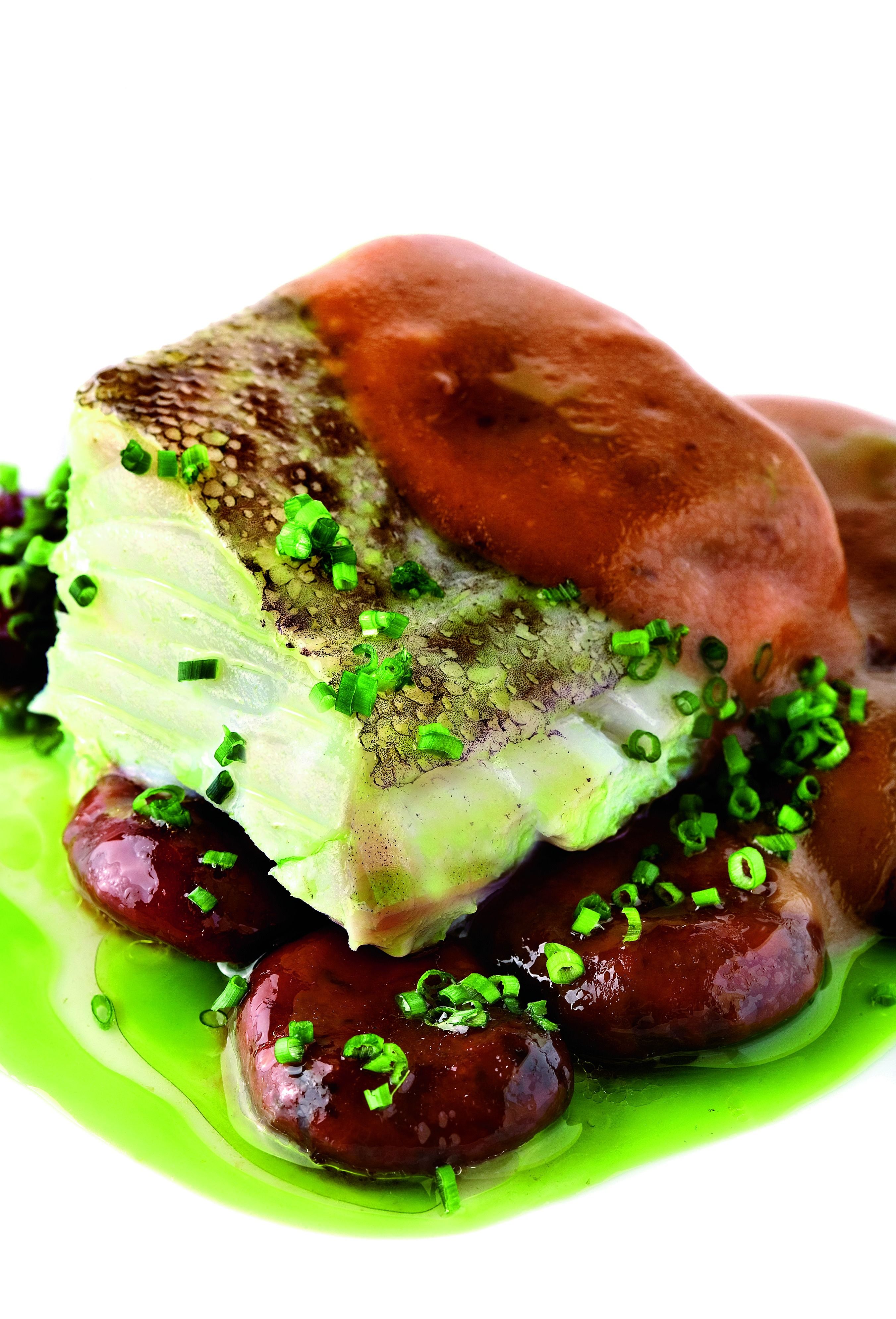 Bacallà amb escabetx de rovellons