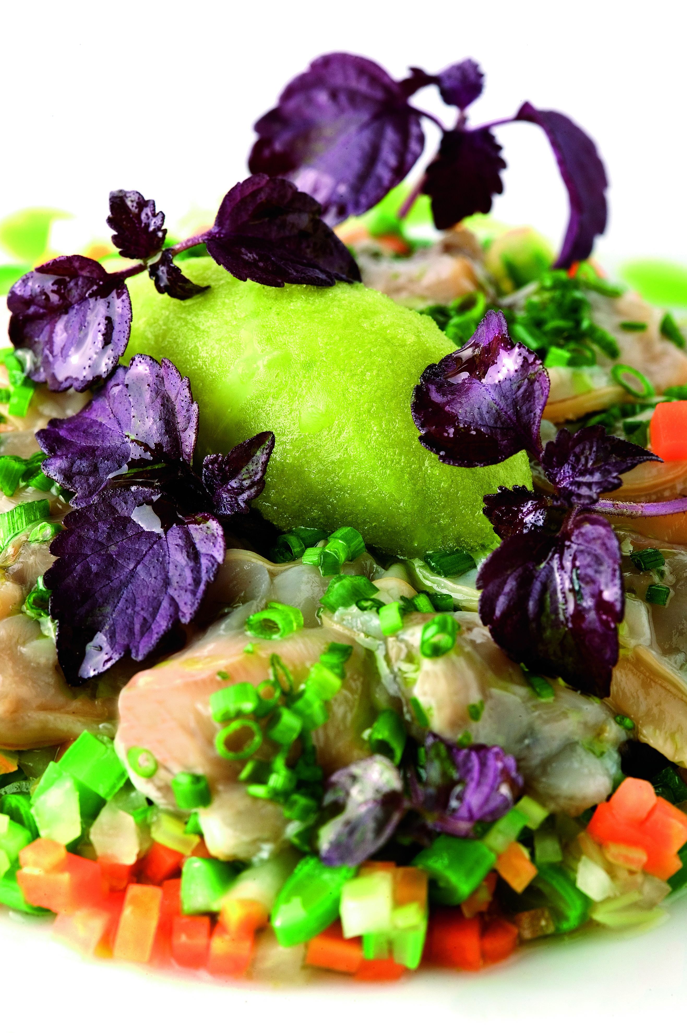 Cloïsses amb mosaic de verdures