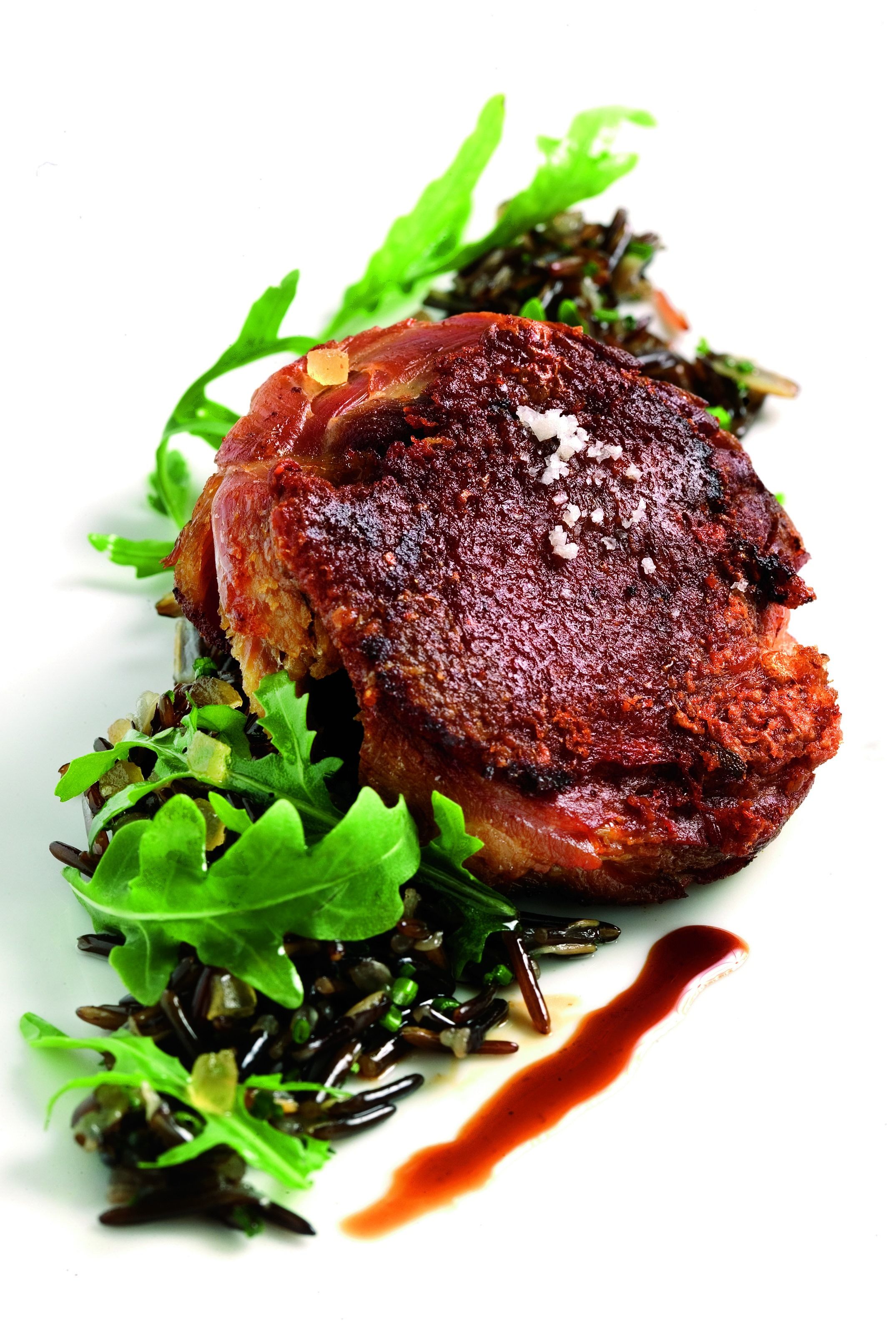 Ànec rostit amb arròs salvatge