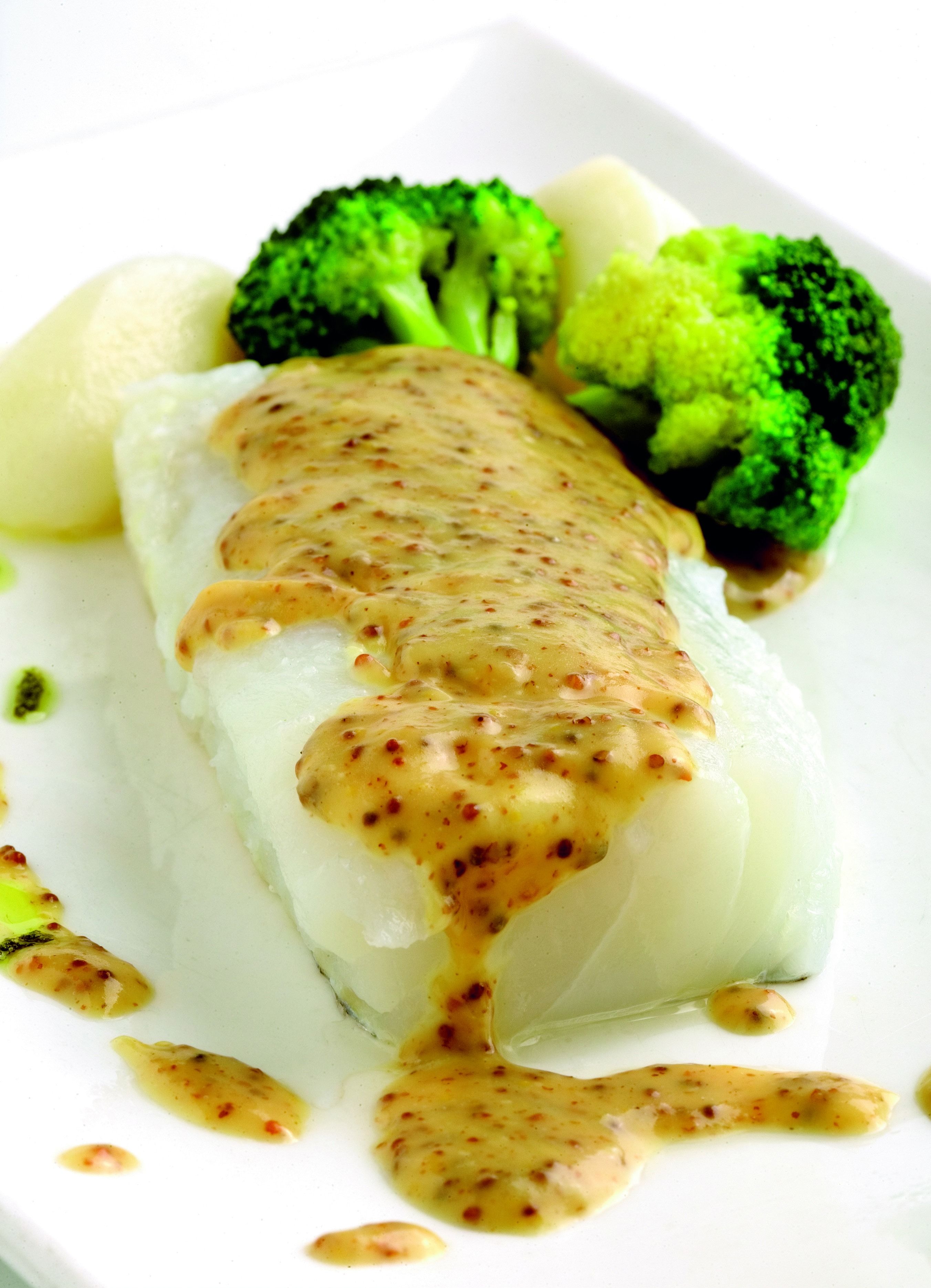 Bacallà amb mel i mostassa