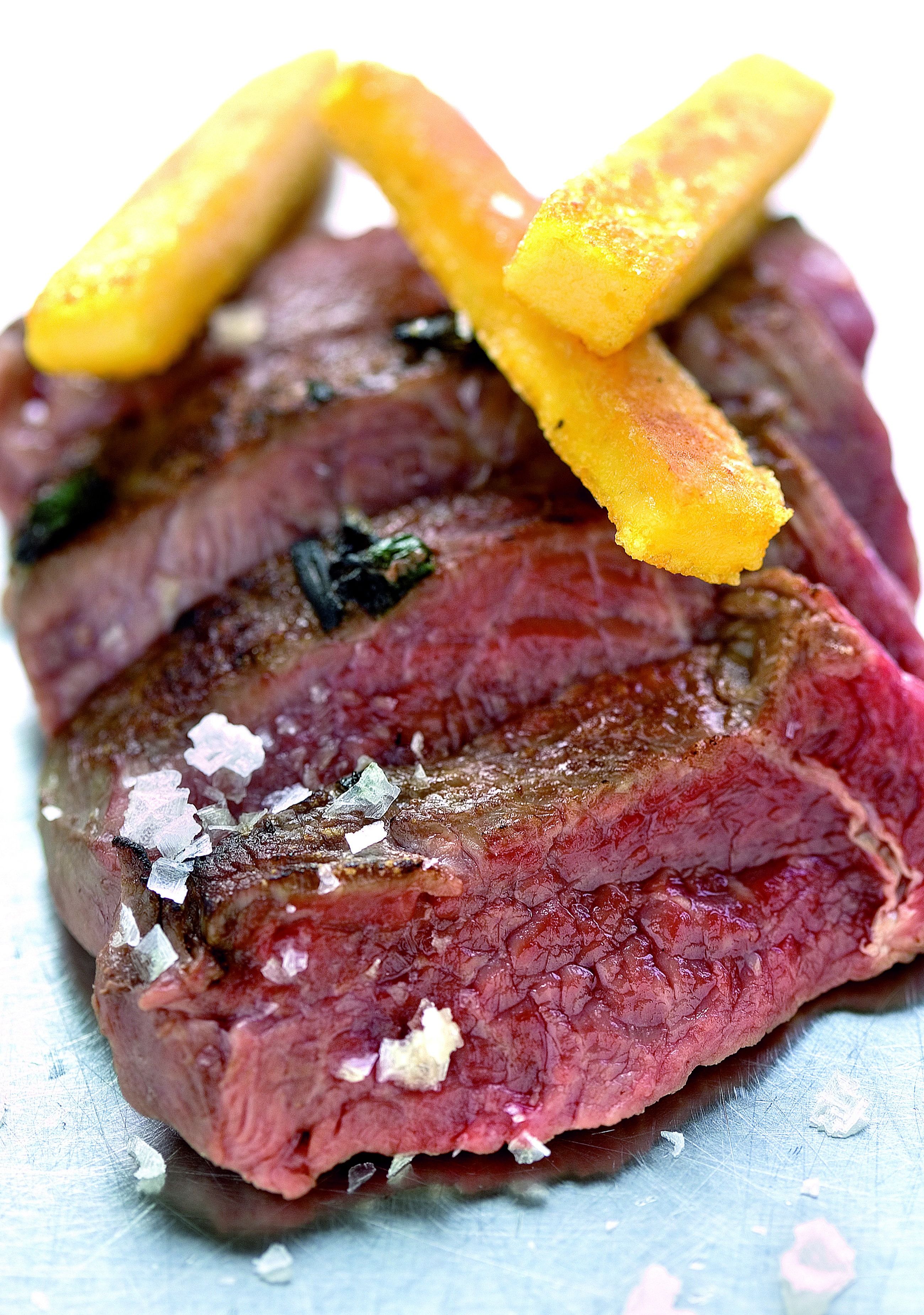 Mitjana de vedella amb farro