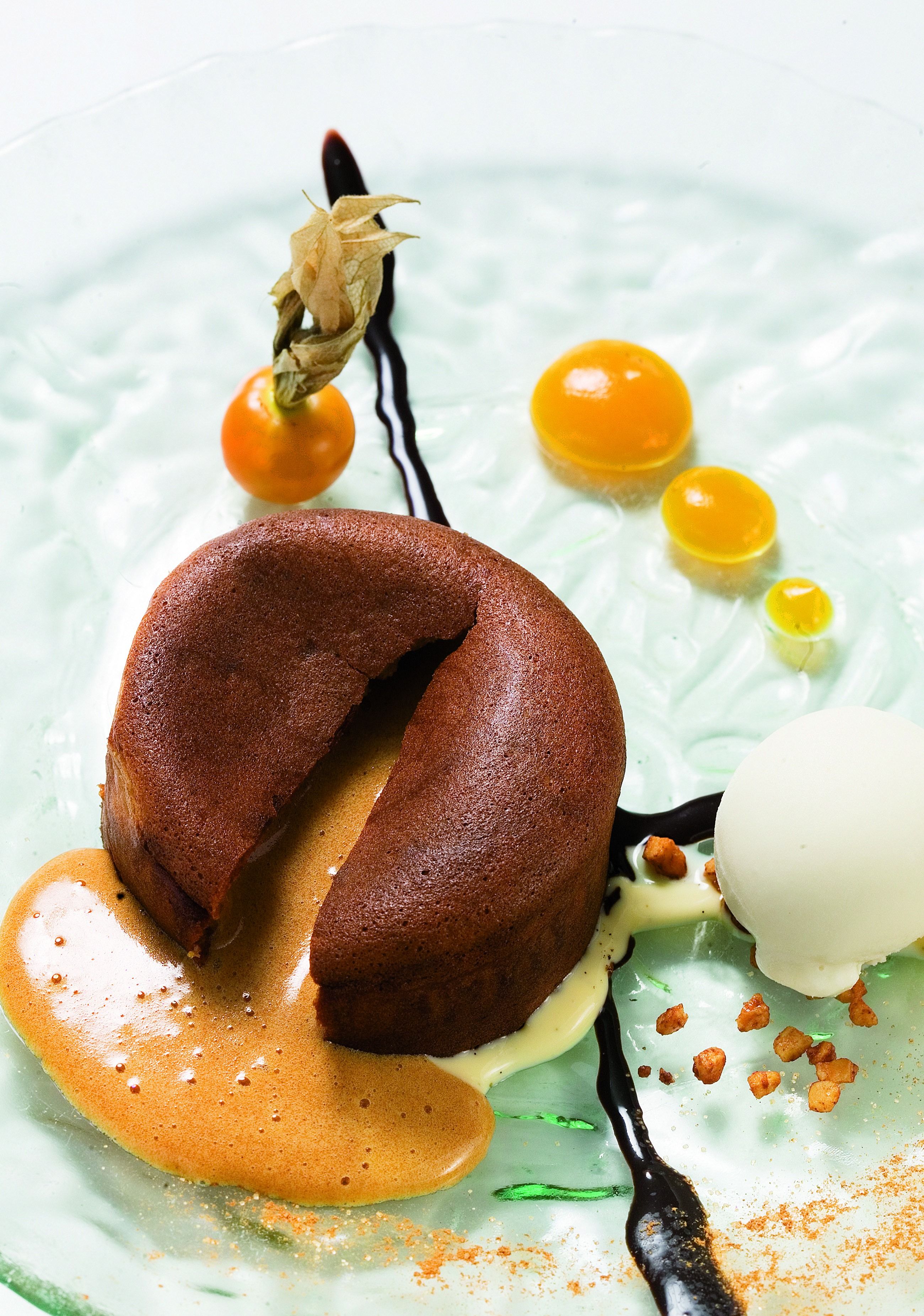 Coulant d'avellanes i gelat de Frangelico