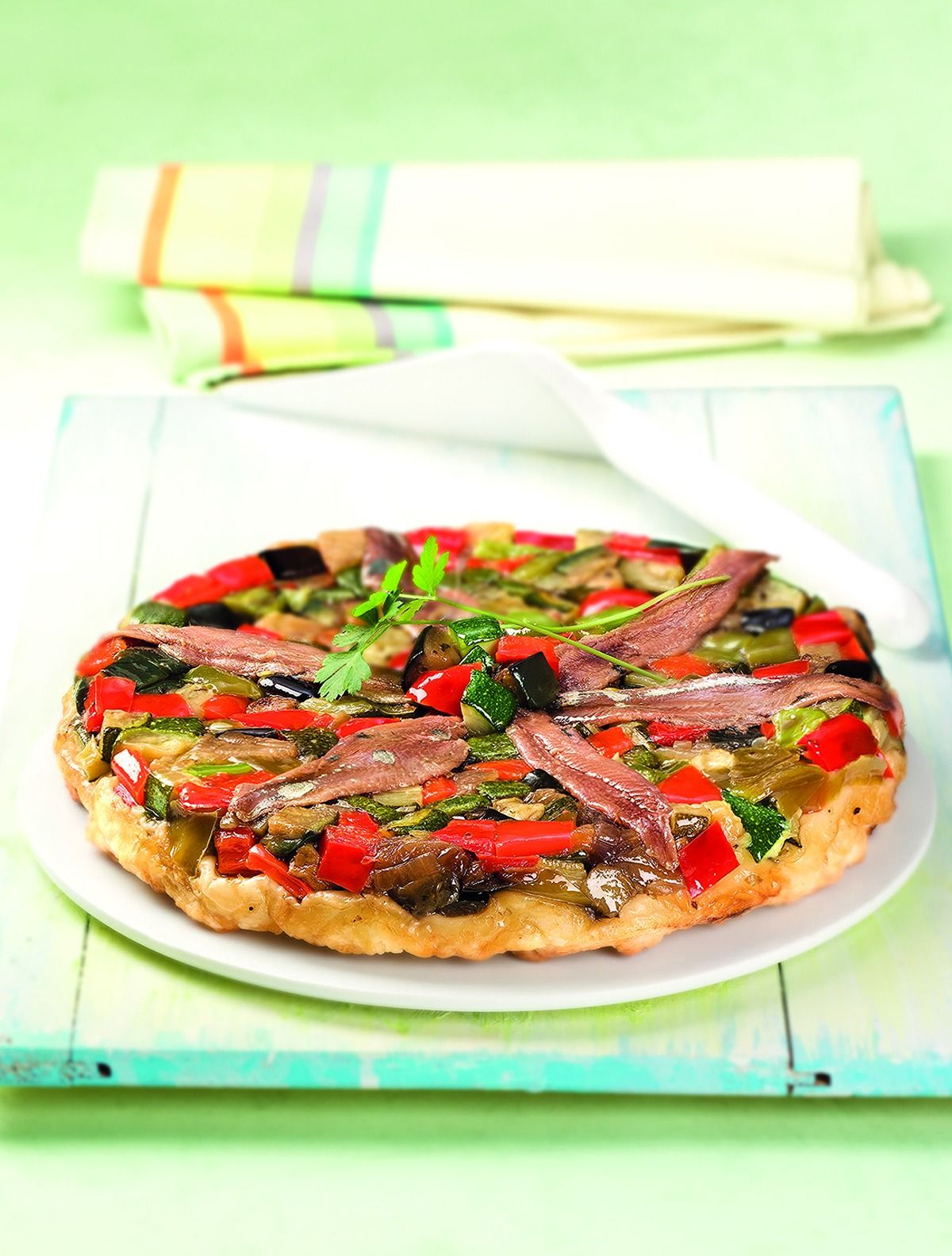 Tatin d'escalivada i anxoves