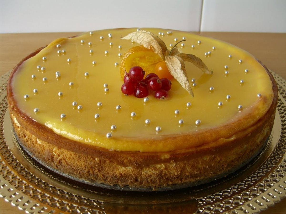 Pastís de formatge i lemon curd