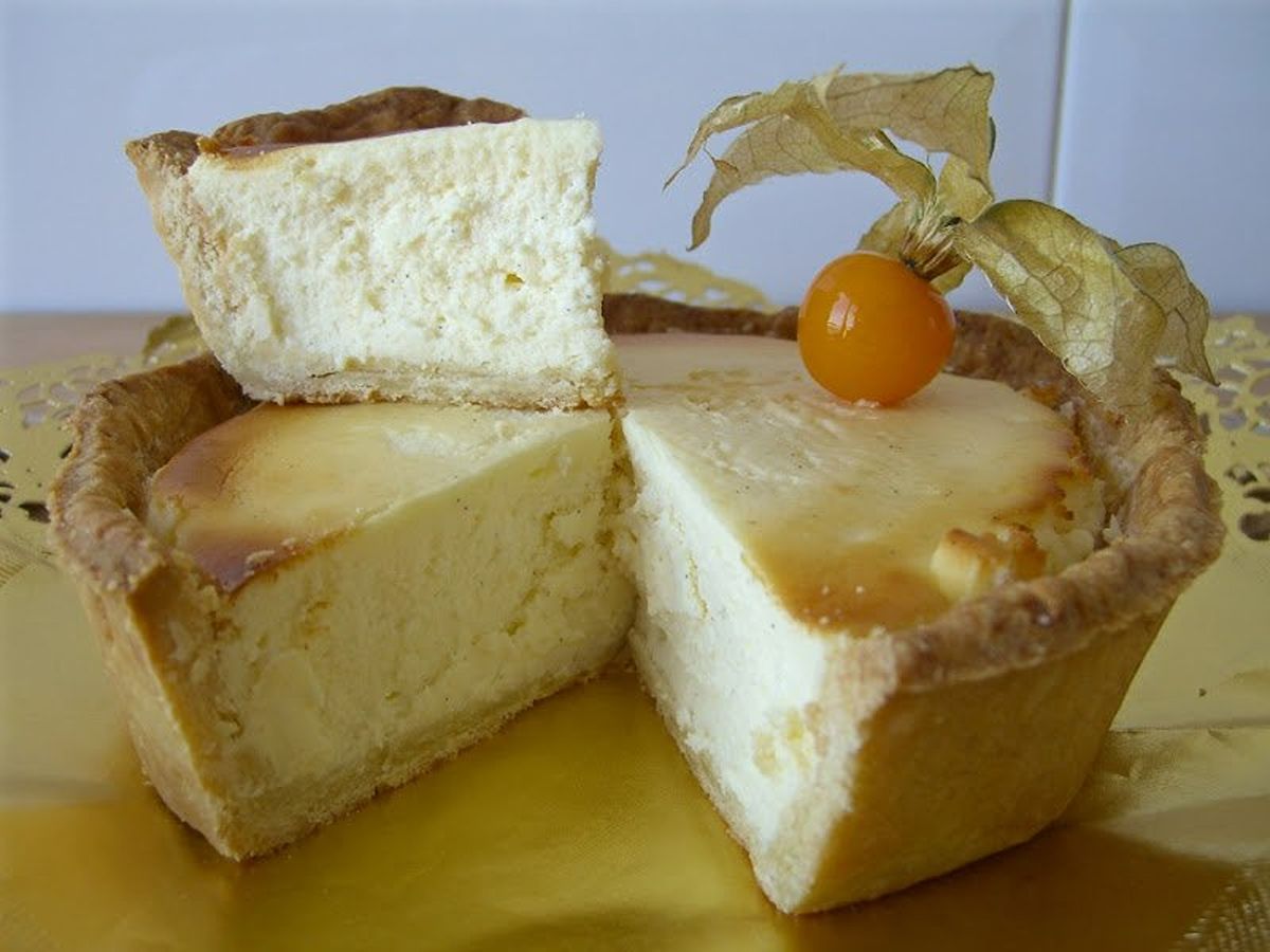 Pastís rústic de formatge de cabra