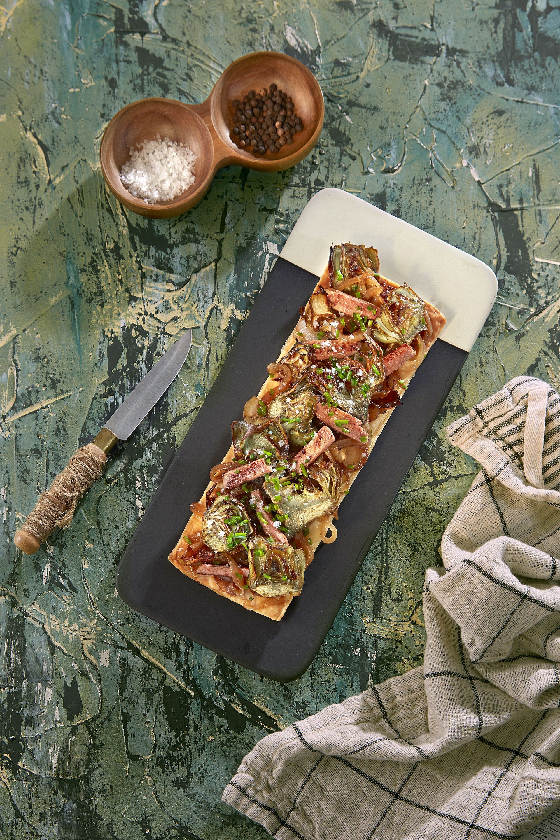 Coca aclachofas foie r