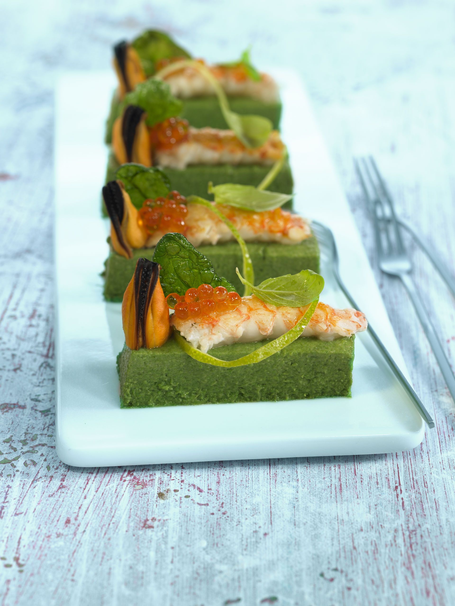 Flam d'espinacs i escamarlans