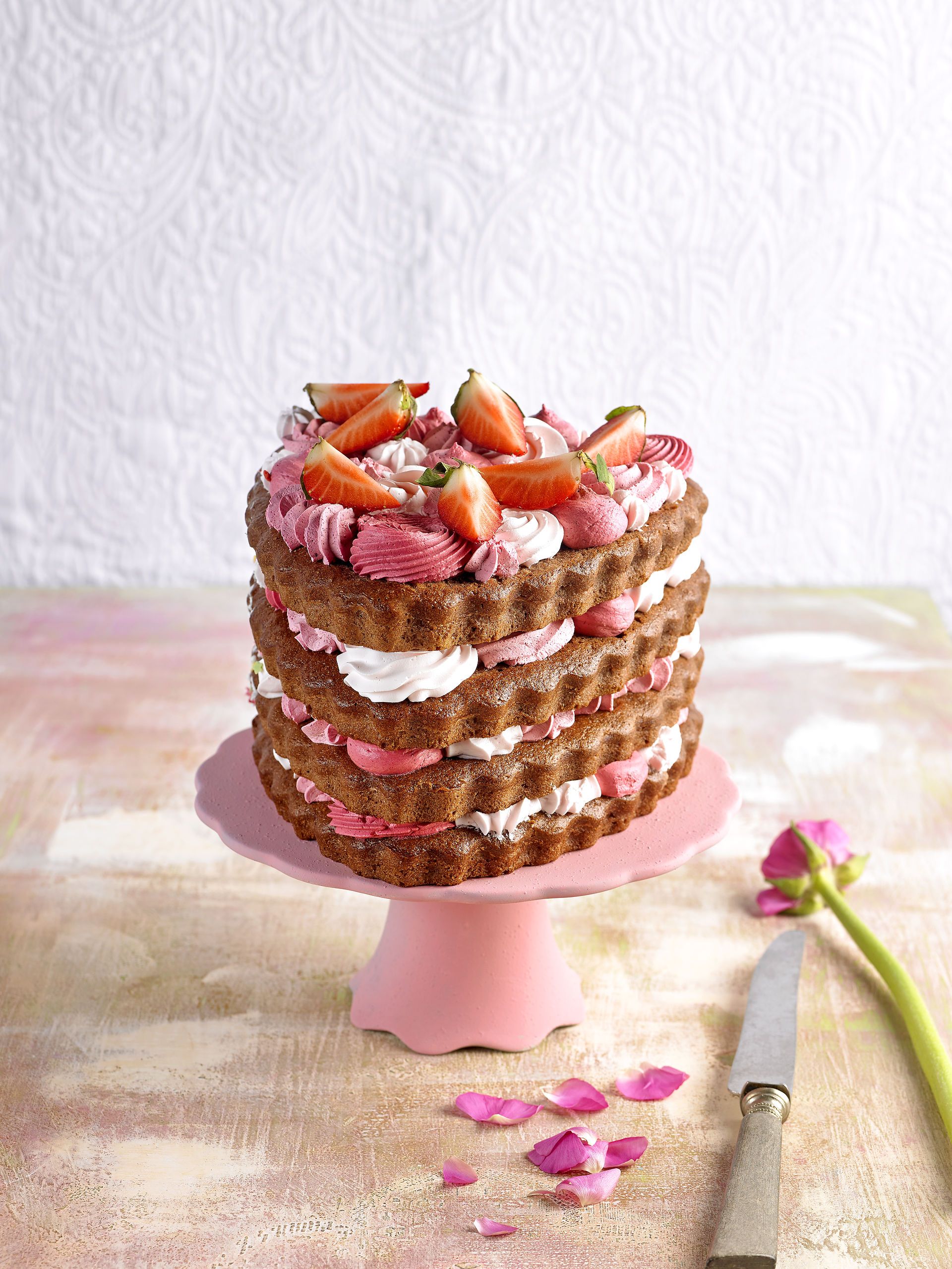 layer cake de fresaa y choco r