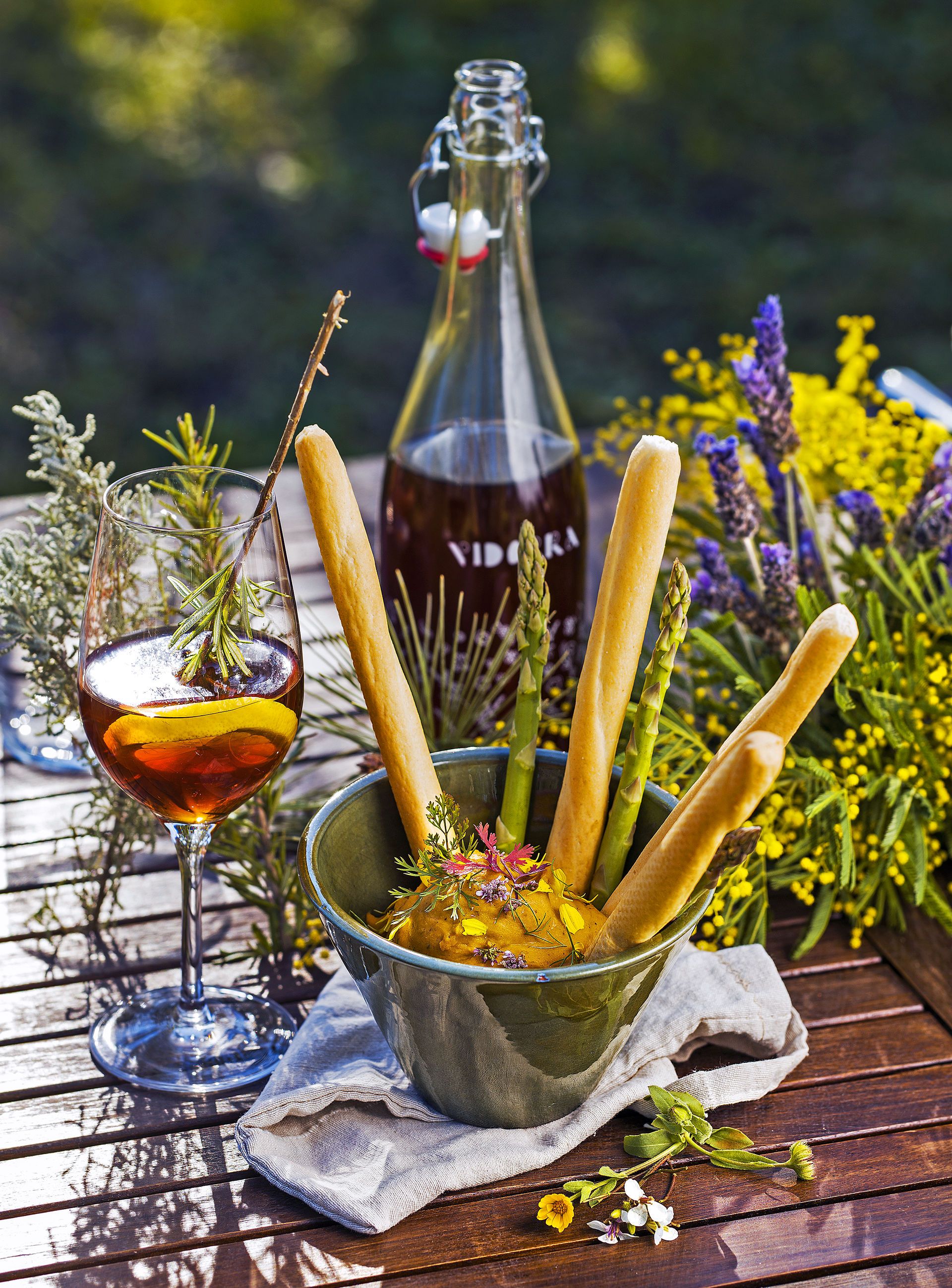 Hummus de cigrons amb moniato i chimichurri