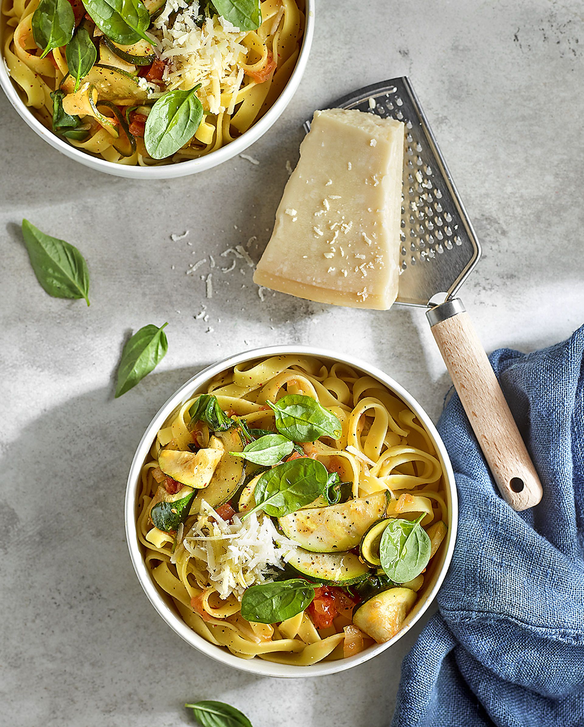 Tallarines amb brots d'espinacs