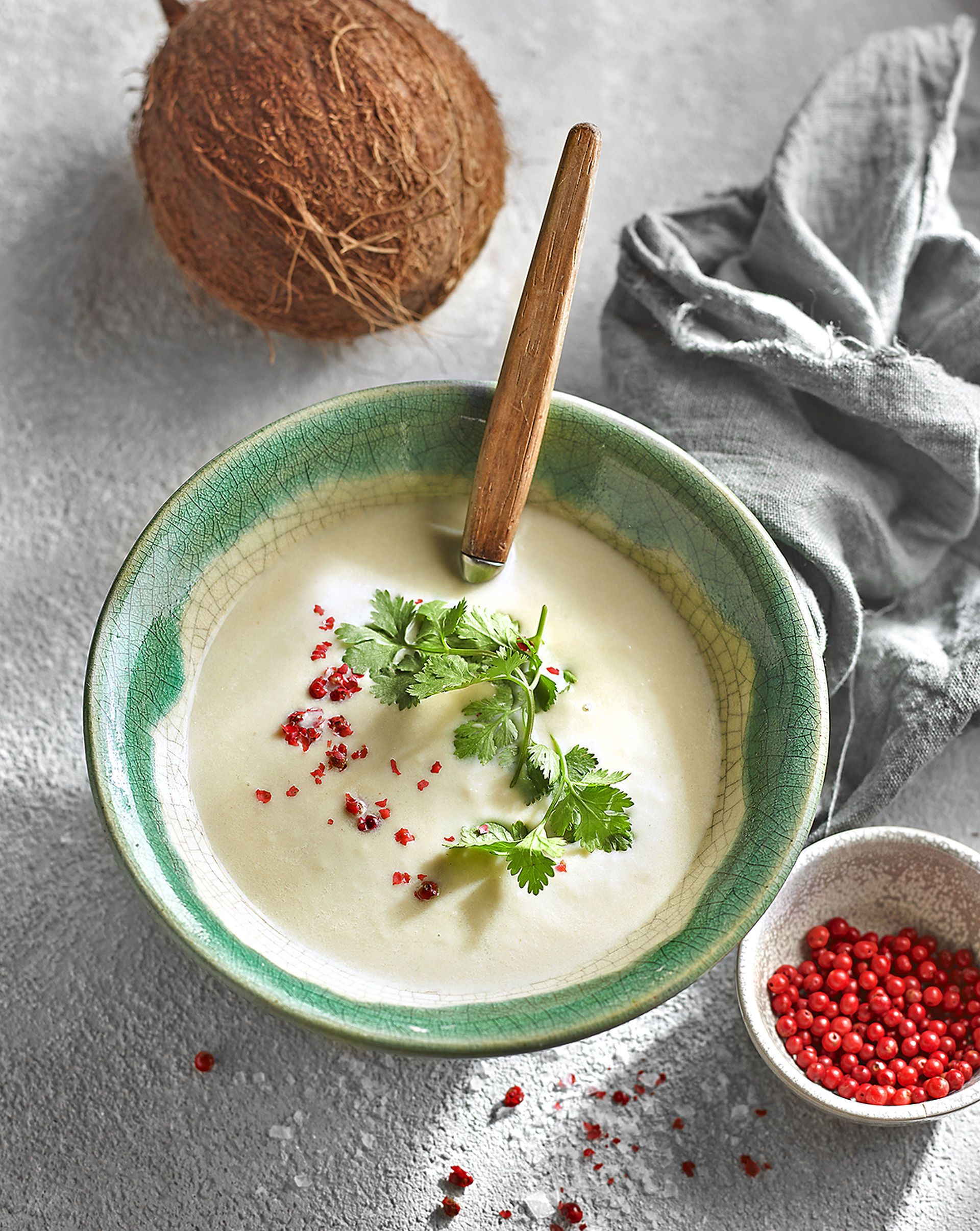 Crema de col i llet de coco