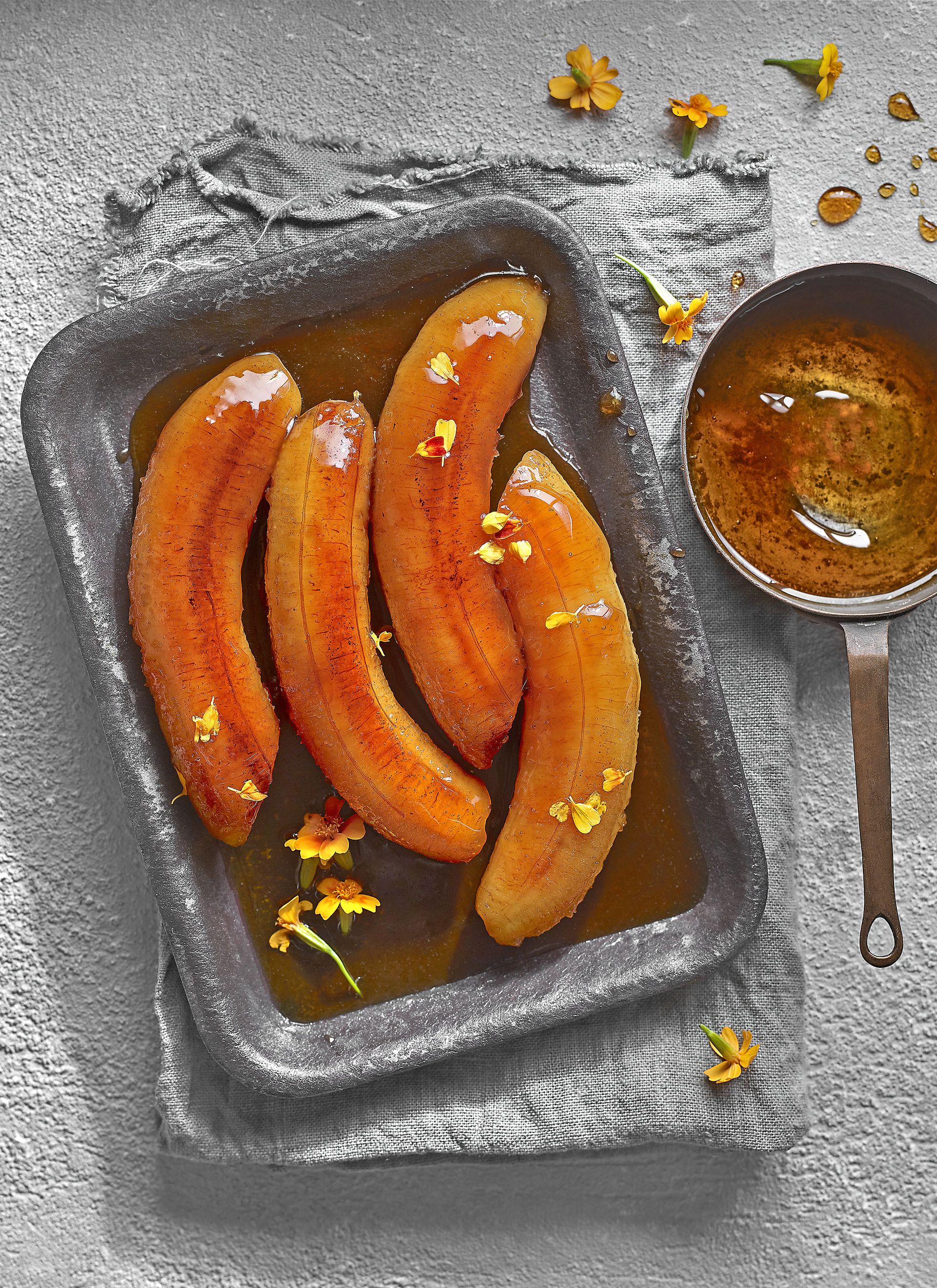 Bananes flamejades amb mel