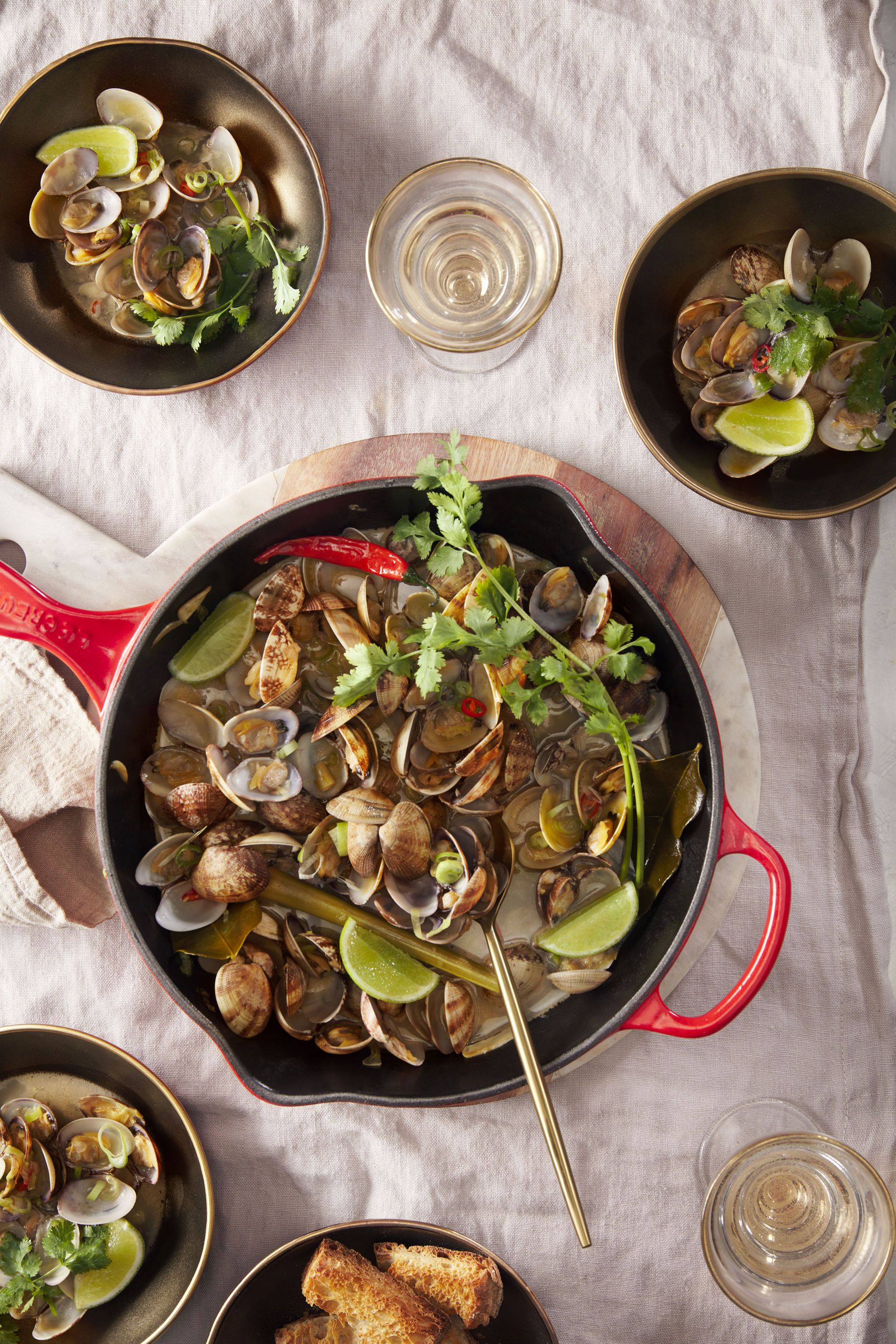 Cloïsses amb llet de coco