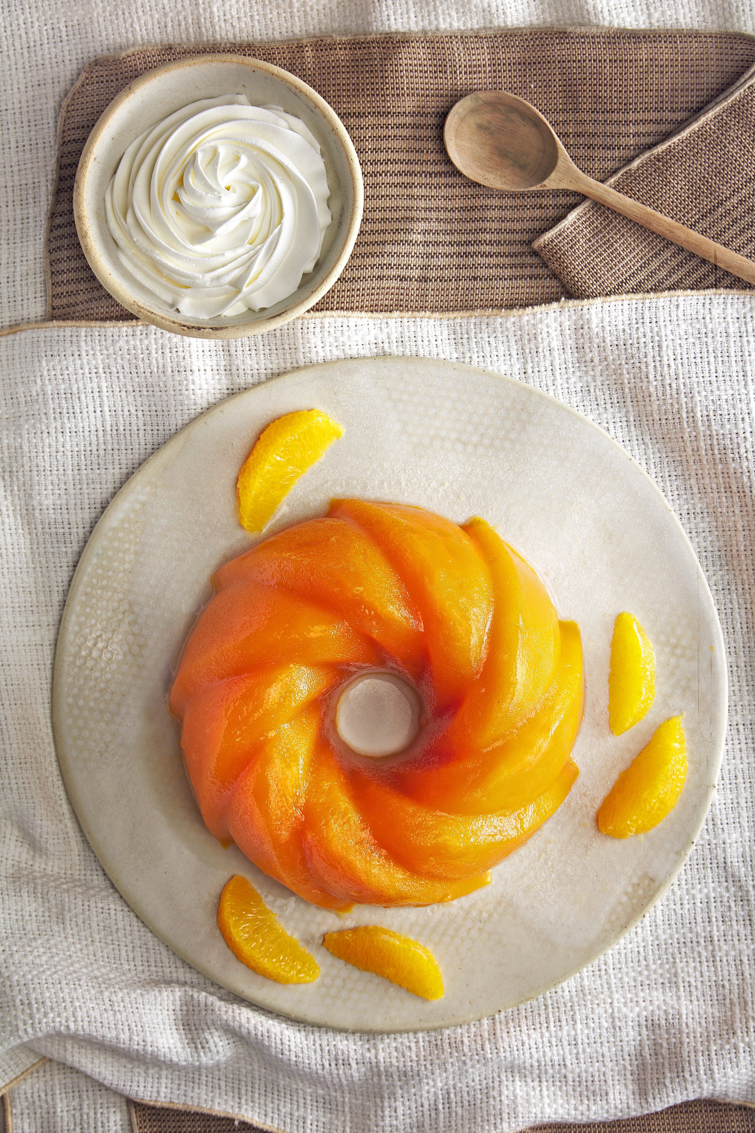 Flam de carbassa i taronja vegà