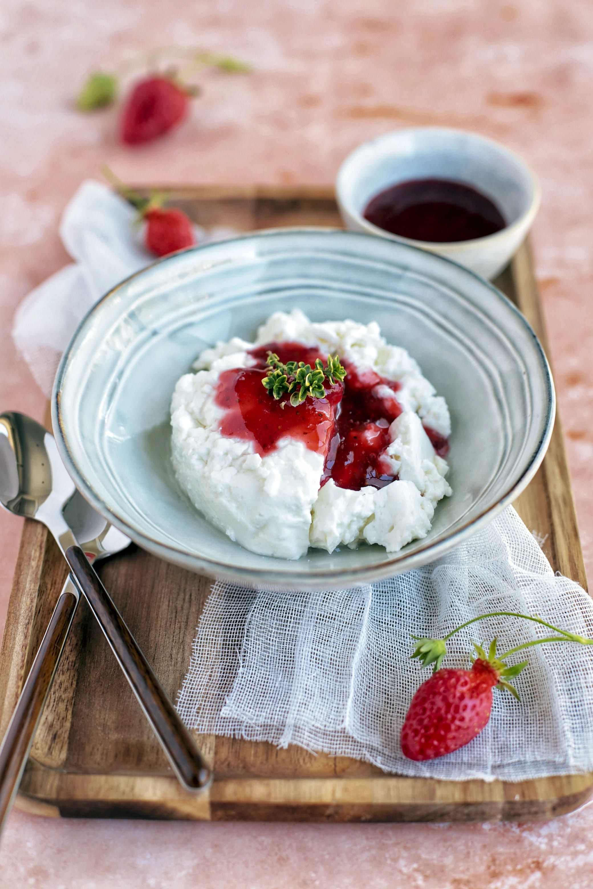 Mató de drap amb melmelada de maduixa