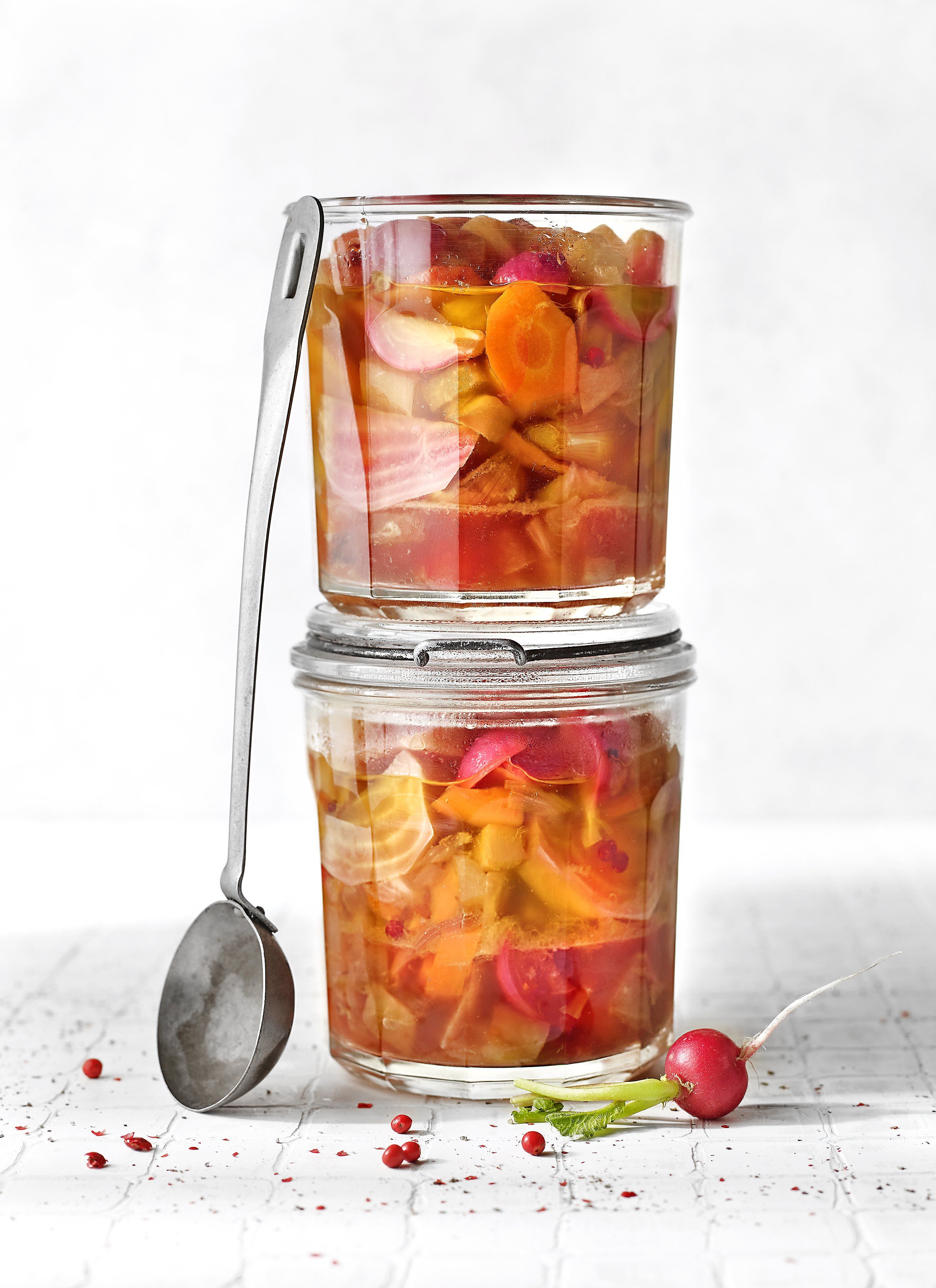 Escabetx d'hortalisses amb gingebre i llimona