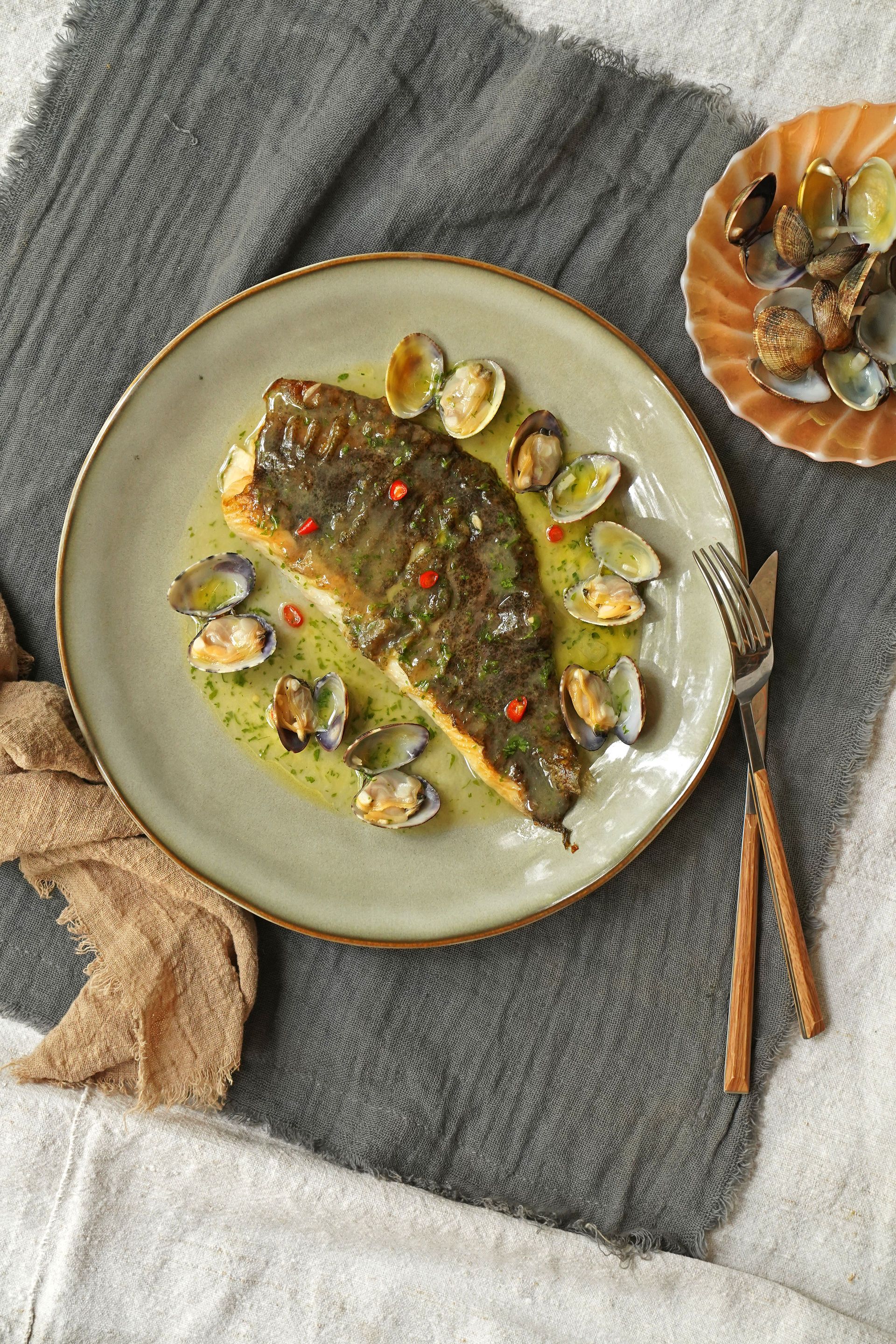 Turbot ‘aglio e olio’