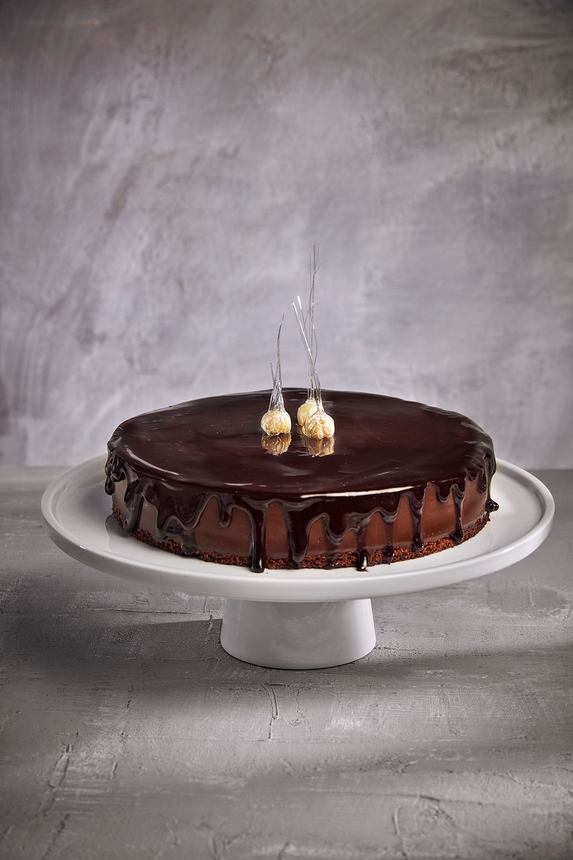 Pastís de xocolata i avellanes