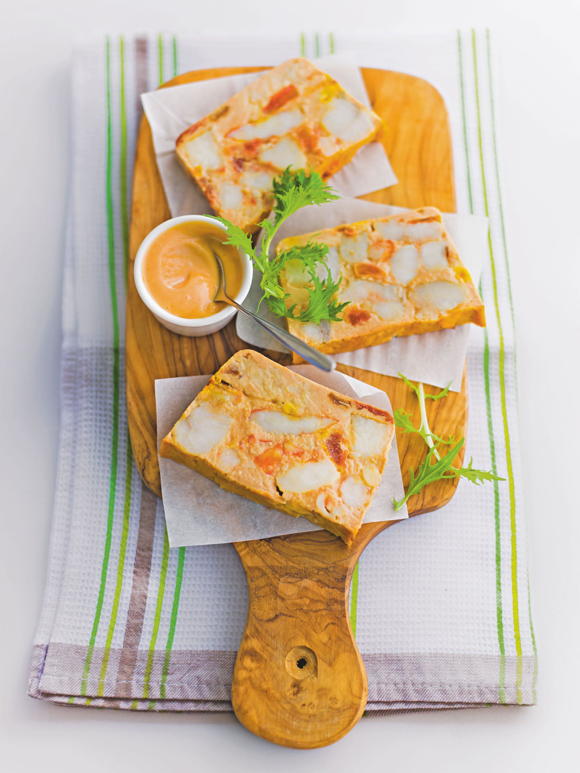 Terrina de rap amb gambes i safrà Terrina de rap amb gambes i safrà