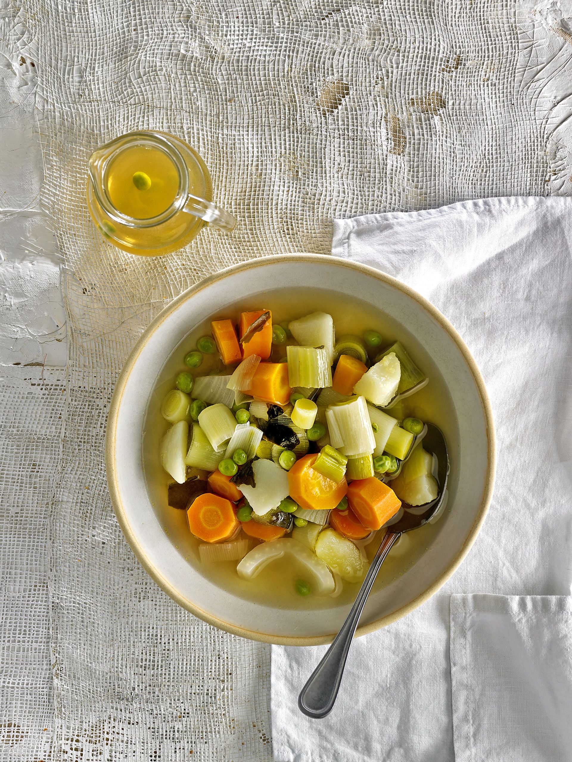 clare veggie soup with ala wakame r