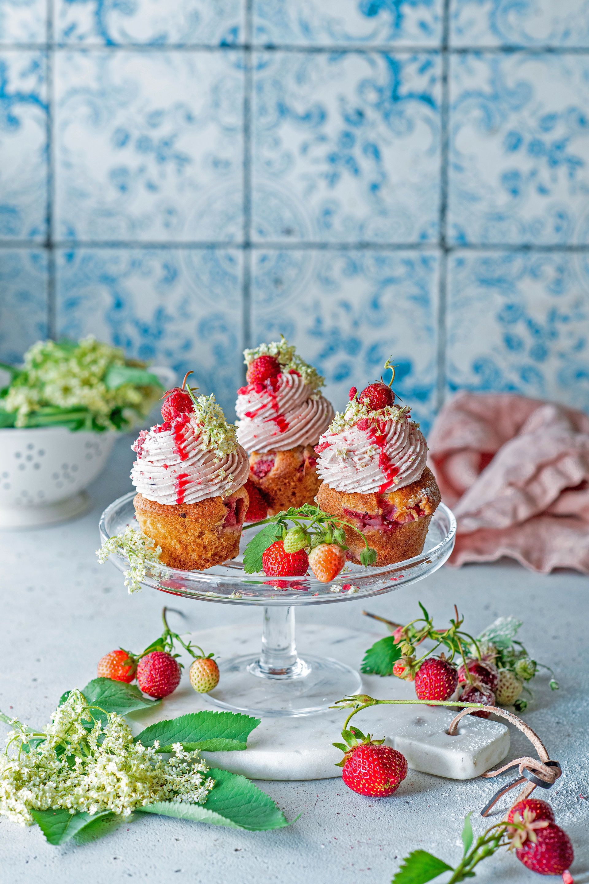 ‘Cupcake’ de maduixes i saüc