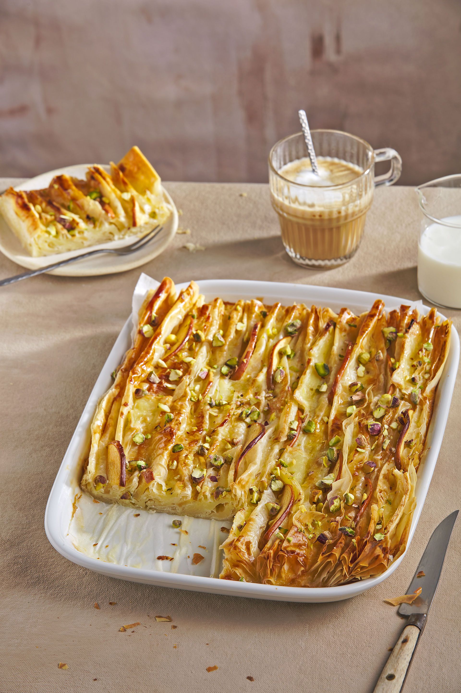 Pastís de poma i brie