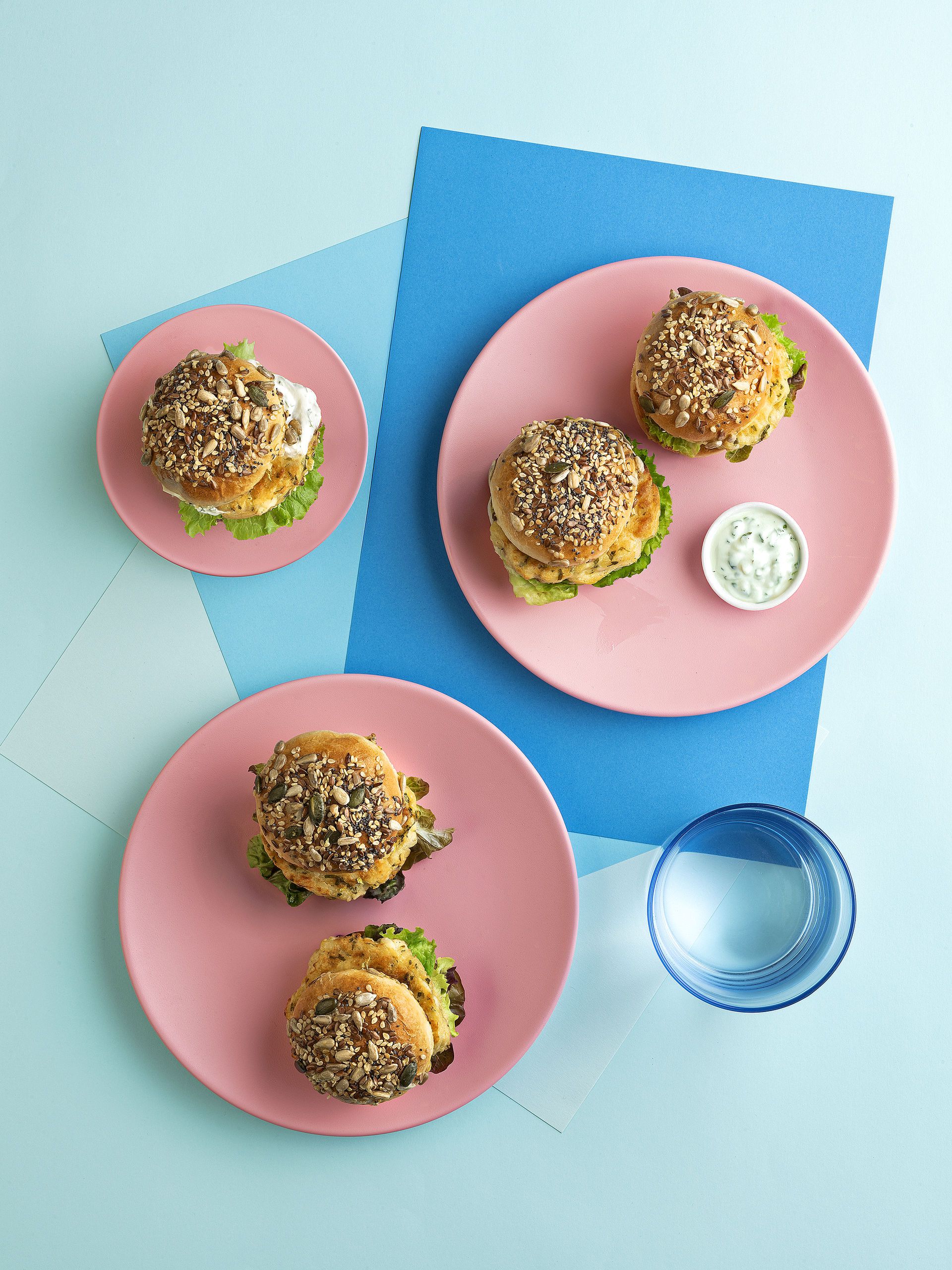 Minihamburgueses de peix