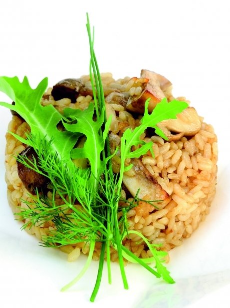 Arroz con setas