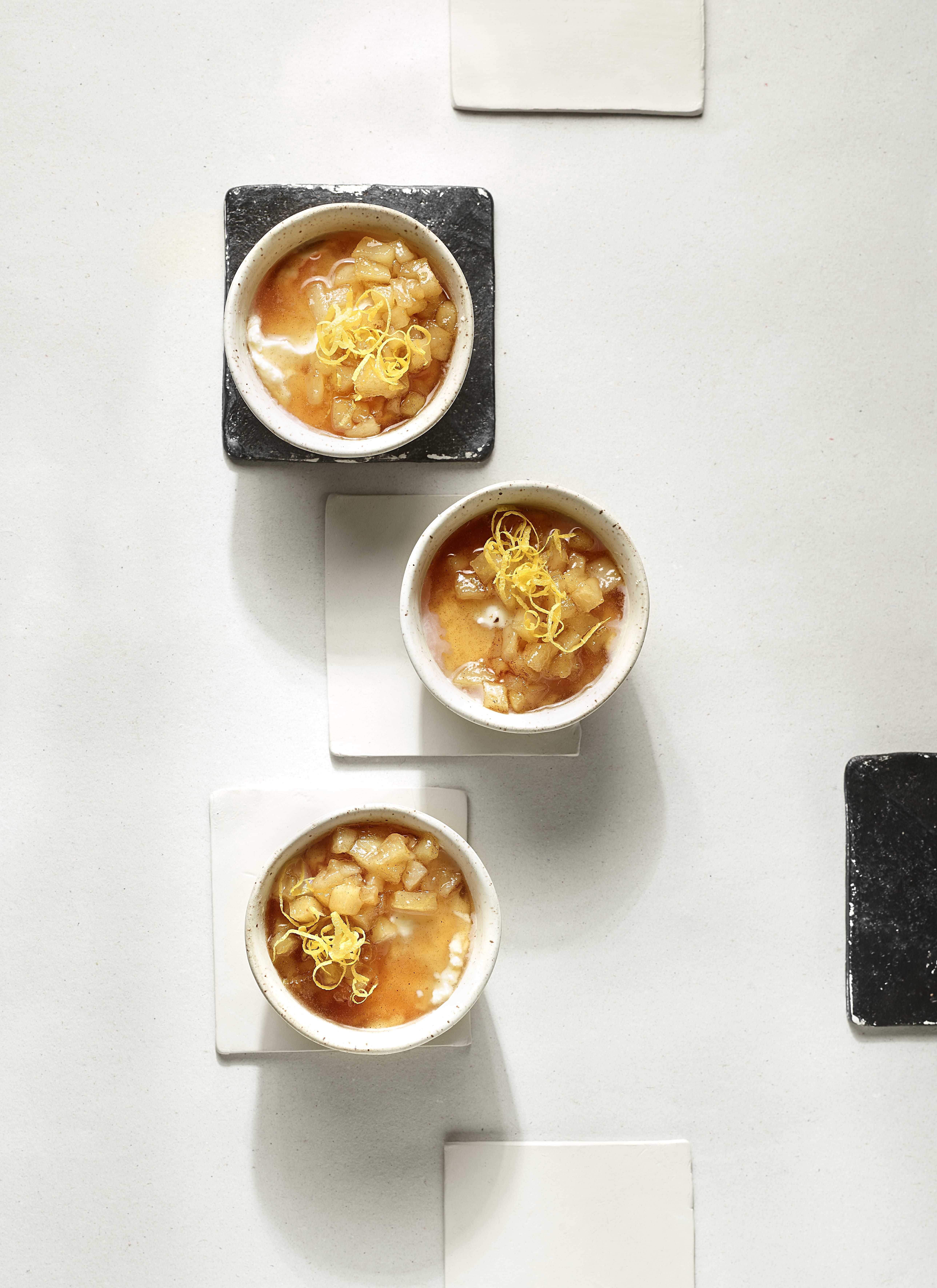 Crema de mascarpone amb compota de pera Conference